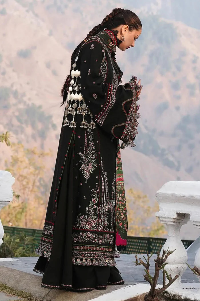Hussain Rehar 3PC Embroidered Lawn Suit with Printed Cotton Net Dupatta -GA2006